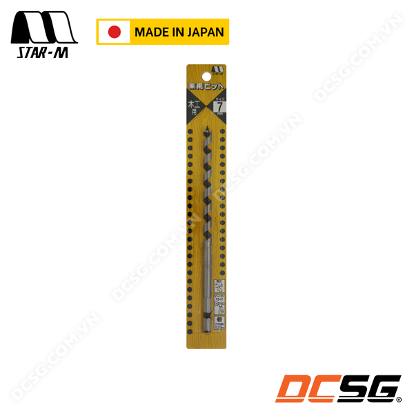 Mũi khoan gỗ xoắn ốc chuôi lục giác 6.35mm No.6 STAR-M