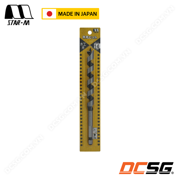 Mũi khoan gỗ xoắn ốc chuôi lục giác 6.35mm No.6 STAR-M