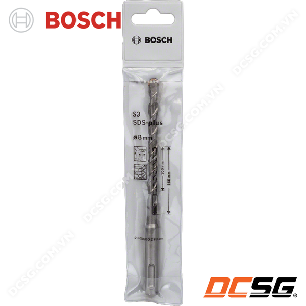 Mũi khoan bê tông hợp kim 2 lưỡi cắt SDS plus-1 BOSCH