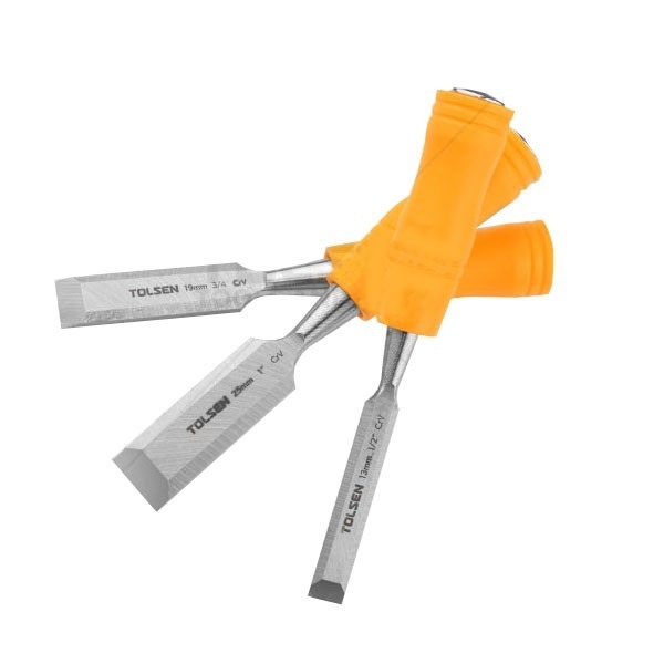 Bộ đục gỗ cán nhựa thép Cr-V Tolsen 25380 (3 chi tiết/bộ)