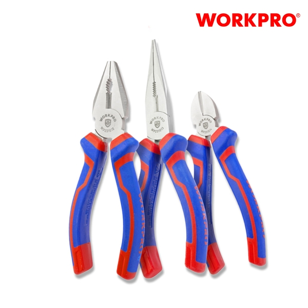 Bộ kìm 3 món gồm (điện, cắt, nhọn) 6 inch  Workpro WP201008