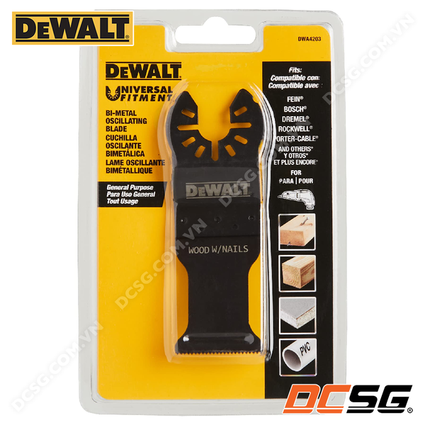 Lưỡi cắt gỗ có lẫn đinh cho máy cắt rung Dewalt DWA4203