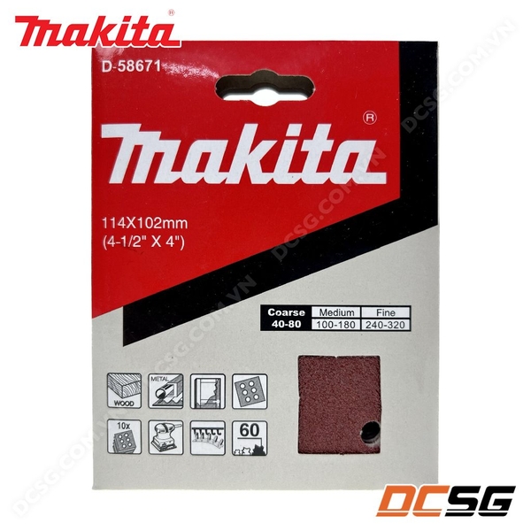 Giấy chà nhám vuông 114x102 Makita