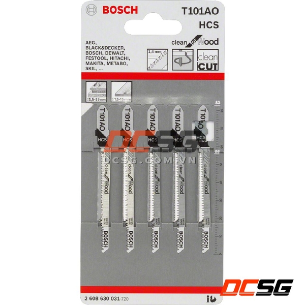 Lưỡi cưa lọng cắt lượn cung tròn cho gỗ T101AO Bosch 2608630031