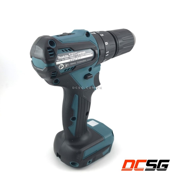 Máy khoan búa, vặn vít 13/36/13mm dùng pin 18V Makita DHP483Z (không pin sạc)