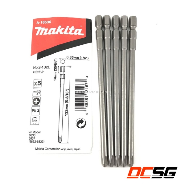 Mũi vít PH2x132mm Makita A-16536 (1 mũi)