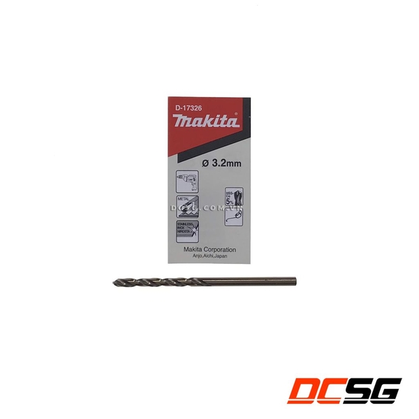 Mũi khoan Inox 3.2x65mm Hss-Co 5%  Makita D-17326