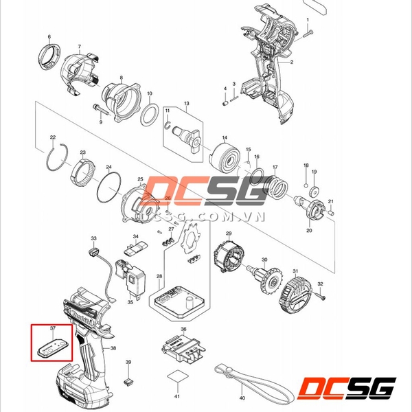 Bàn phím DTW300 Makita 141Y82-4