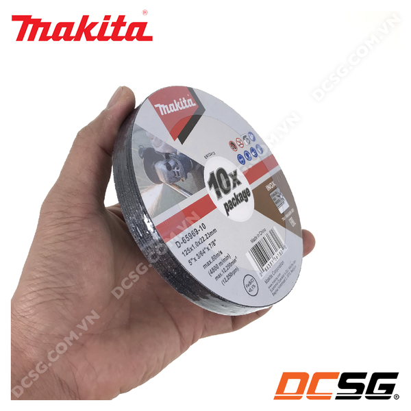 Đá cắt mỏng cho Inox 125x1.2x22.23mm Makita D-65969