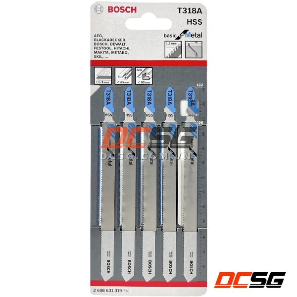 Lưỡi cưa lọng T 318 A Basic for Metal Bosch 2608631319 (01 lưỡi)