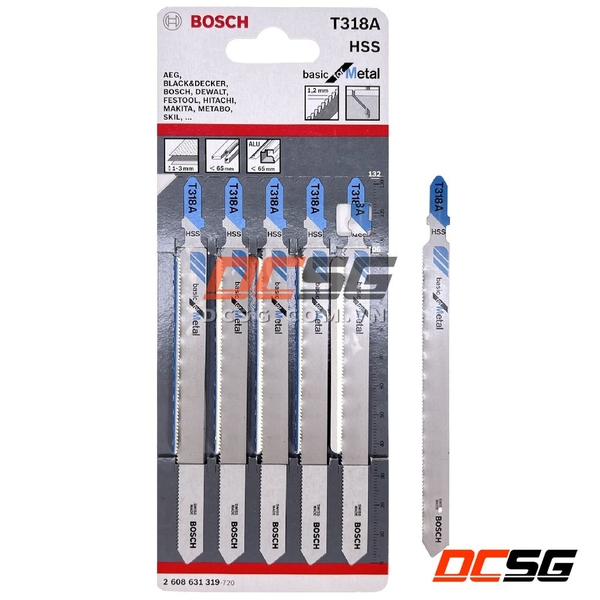 Lưỡi cưa lọng T 318 A Basic for Metal Bosch 2608631319 (01 lưỡi)