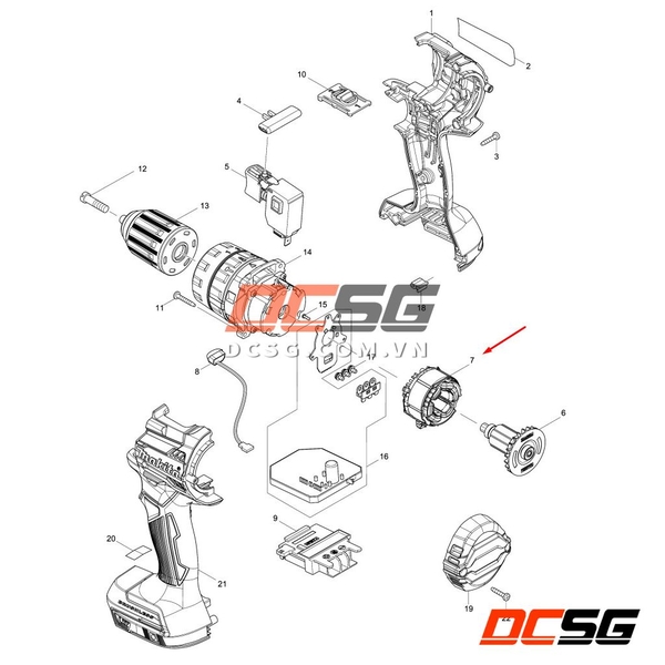 Stato DDF484/ DHP484 Makita 629225-3