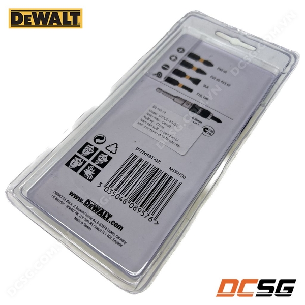 Bộ mũi vặn vít kèm đầu nối nghiêng 20 độ impact Flextorq DEWALT Extreme DT70518T