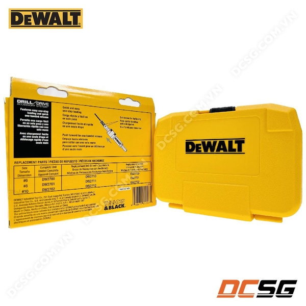 Bộ phụ kiện mũi khoan mồi âm vít và vặn vít DEWALT DW2735P