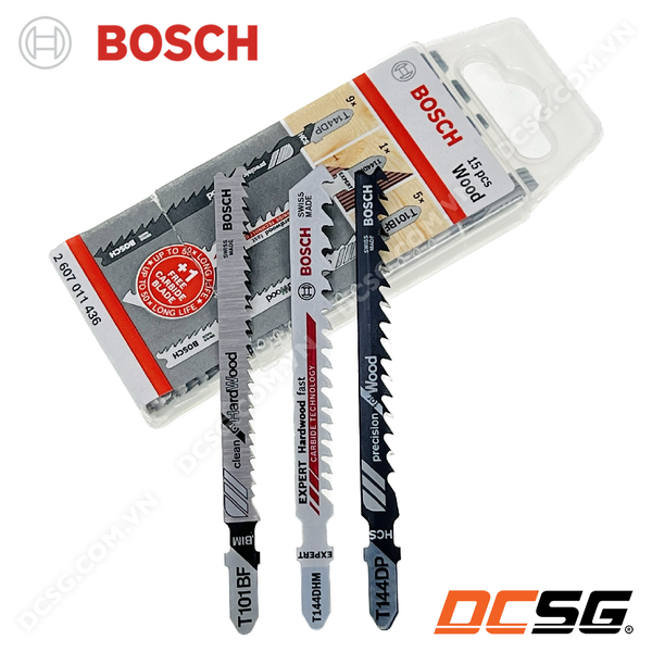 Bộ 14 lưỡi cưa lọng gỗ tặng kèm 01 lưỡi Carbide siêu bền Bosch 2607011436
