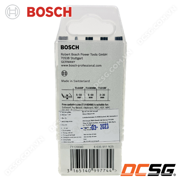 Bộ 14 lưỡi cưa lọng gỗ tặng kèm 01 lưỡi Carbide siêu bền Bosch 2607011436