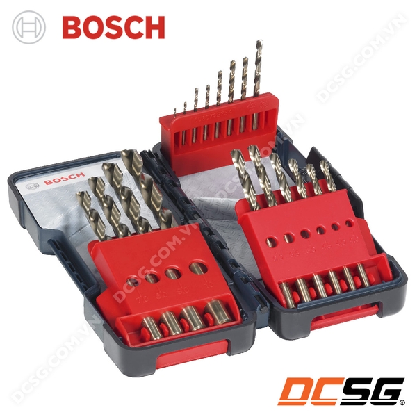 Bộ mũi khoan thép, inox HSS-Co Bosch