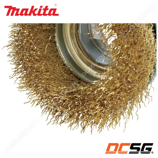Chổi kim loại dạng xoắn (mạ đồng thau) X-lock Makita D-73433