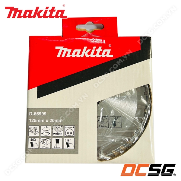 Lưỡi cưa gỗ hợp kim 125x1.7/1.0x20mm 40T Makita D-66999