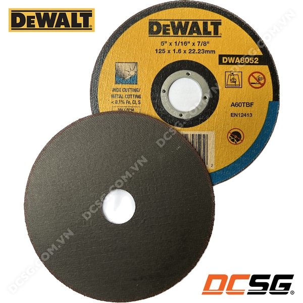 Đá cắt inox 125x1.6x22.23mm A60TBF DEWALT DWA8052