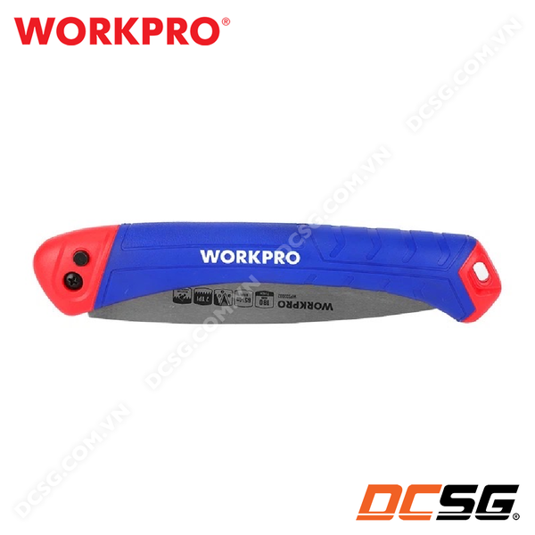 Cưa cầm tay dạng gấp, dùng để cắt cành cây 180mm Workpro WP333002