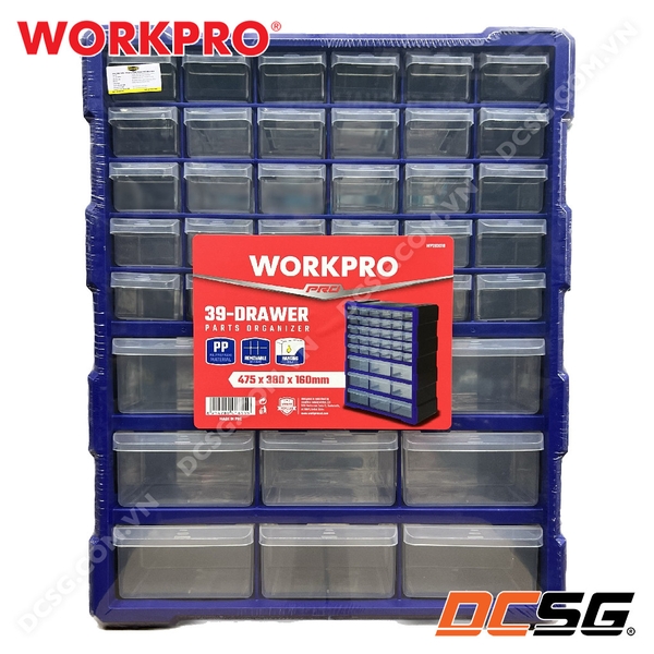 Hộp đựng đồ nghề 39 ngăn bằng nhựa Workpro WP283010