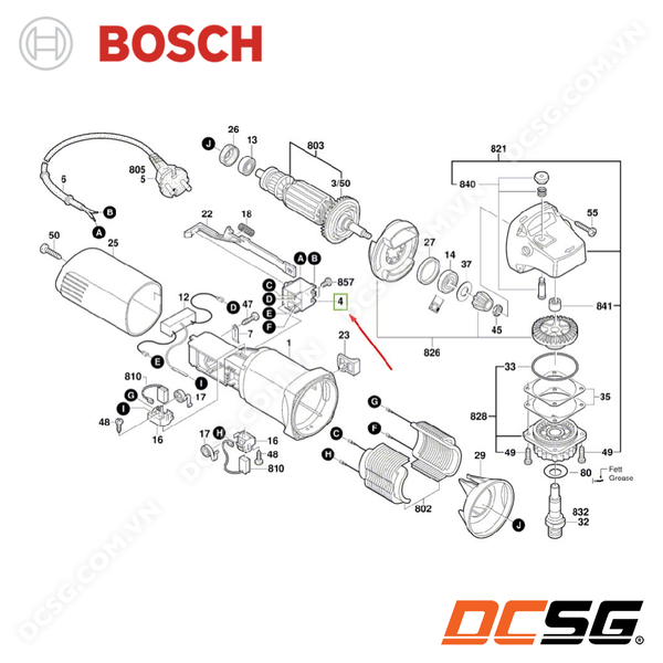 Công tắc máy mài GWS060/ GWS7-100/ GWS8-100 Bosch 1607200179