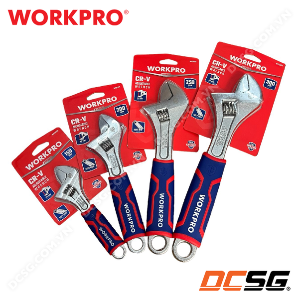 Mỏ lết bằng thép CR-V cán bọc nhựa Workpro