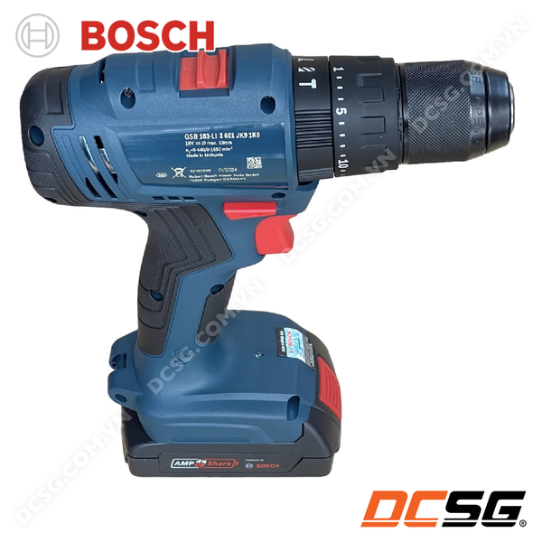 Máy khoan động lực dùng pin 18V GSB 183-LI (01 pin) Bosch 06019K91K1