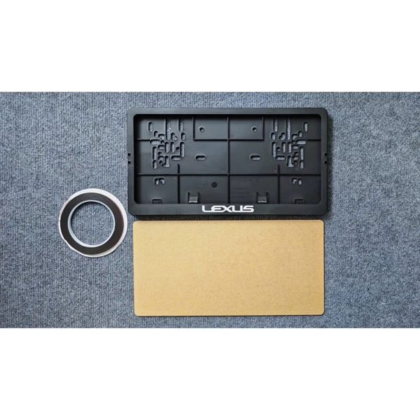 Khung biển số ô tô bằng nhựa PP cao cấp Brosco – 50057 (tùy chọn logo xe)