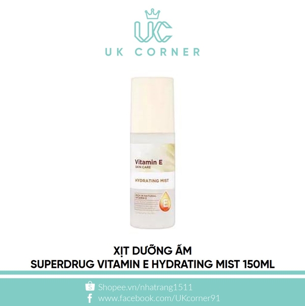 Superdrug Vitamin E Hydrating Mist 150ml UK Corner Store