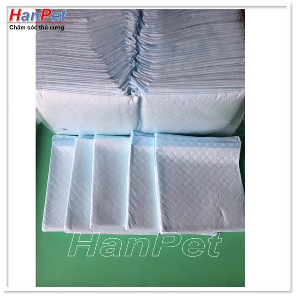 50 miếng tã lót khay vệ sinh, lót chuồng chó, lót sàn xe - size to 45x60cm (hanpet 393c)