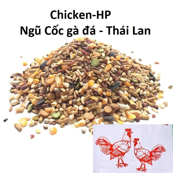 Gói chiết 1Kg ngũ cốc gà chọi Chicken-HP (Thái Lan) Thức ăn gà đá cao cấp gồm 8 loại hạt chọn lọc cám gà chọi