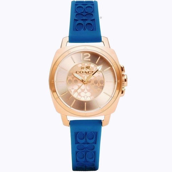 Đồng Hồ Coach 14502095 Dây Silicon Xanh Rose Gold Chính Hãng Shop