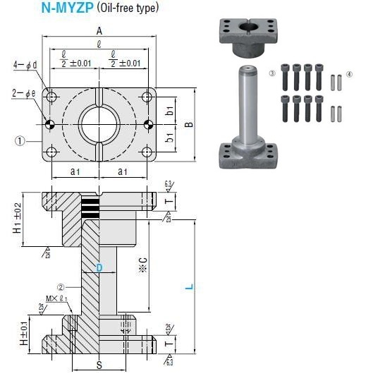 Bộ dẫn hướng không bi MYZP