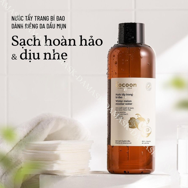 Nước Tẩy Trang Bí Đao cho da dầu mụn Cocoon Winter Melon