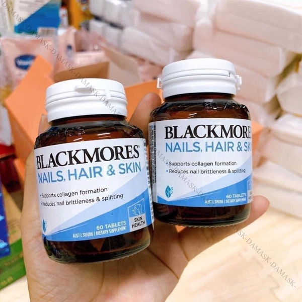 Viên uống đẹp da móng tóc Blackmores Nail Hair Skin