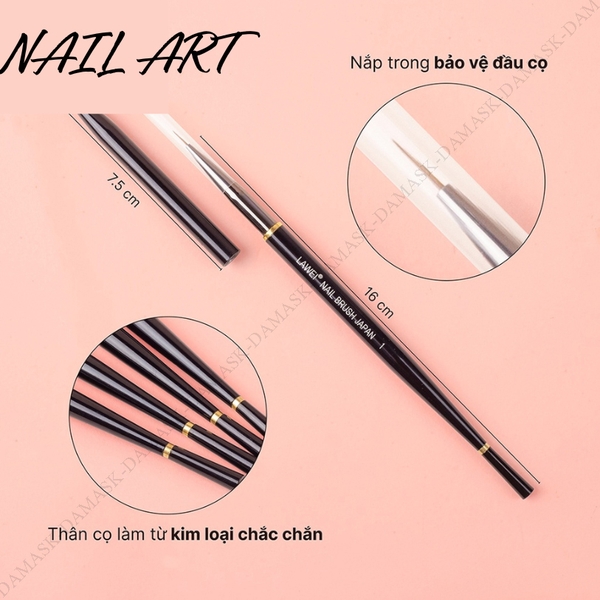 SET 10 CỌ NAIL LAWEI Damask Mỹ Phẩm Chính Hãng