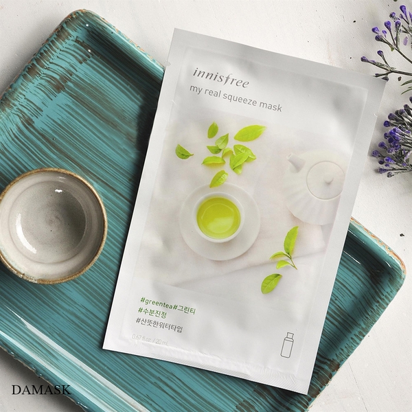 Mặt Nạ Dưỡng Da Chiết Xuất Trà Xanh Innisfree My Real Squeeze Mask Green Tea