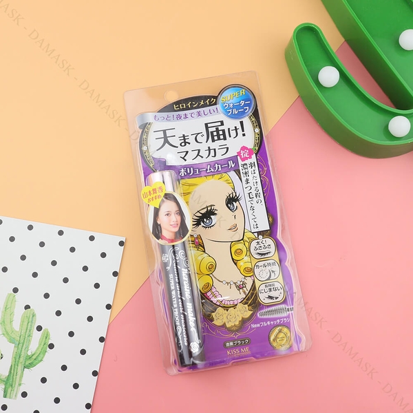 Chuốt Mi Mascara Kiss Me Isehan Heroine Volumn & Curl Super Waterproof (Làm Dày Và Cong Mi)