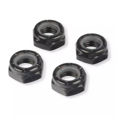 SKATEBOARDS BLACK AXLE NUTS SET /4PCS
