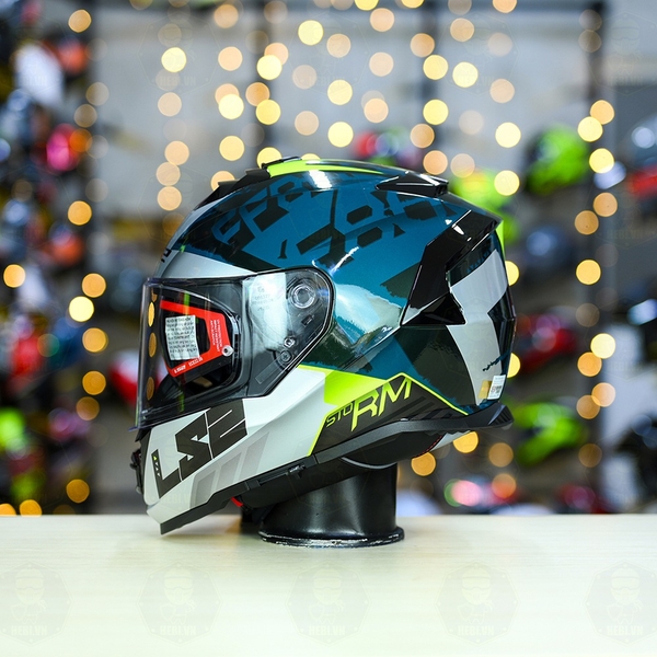 Mũ Fullface LS2 FF800 KPA Kính Xanh Bạc Đen FREESHIP