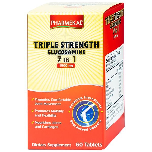 Triple Strength Glucosamine 7 In 1 Pharmekal 60 Viên | nhathuocyentrang Triple Strength Glucosamine 7 In 1 Pharmekal 60 Viên | nhathuocyentrang