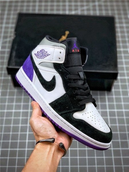 jordan 1 black white and purple