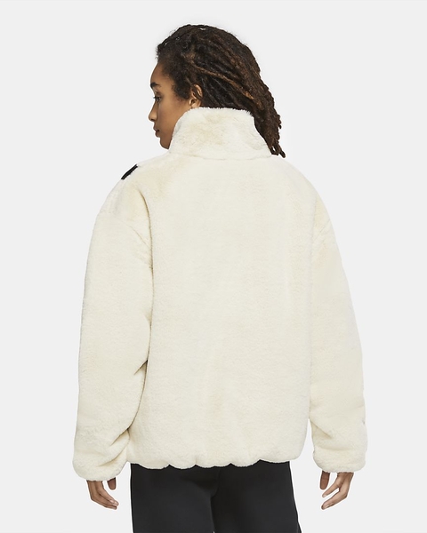 Nike Sportswear Faux Fur Jacket - White (CU6559-238)