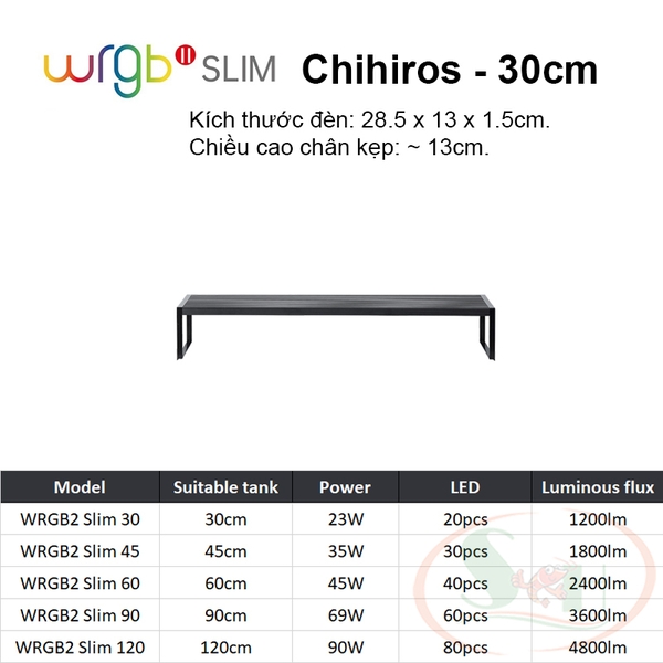Đèn led Chihiros WRGB 2 Slim 30, 45, 60, 90, 120 cm - Shrimp Home