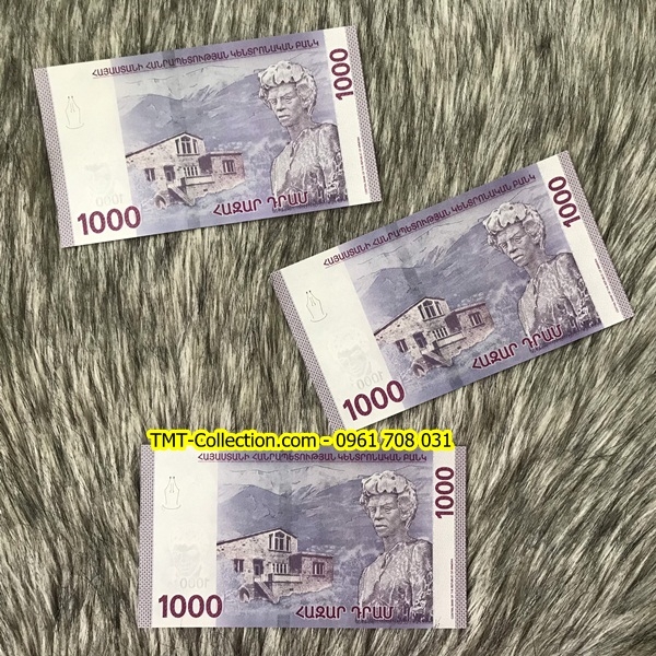 Mặt trước của tờ tiền Armenia 1000 Dram 2018 UNC