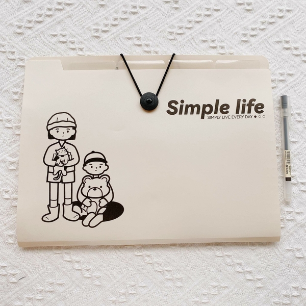 File đựng tài liệu nhiều ngăn Simple life - Dụng cụ lưu trữ giấy tờ