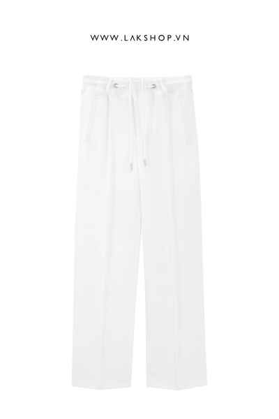 White Wide Leg Sweatpants