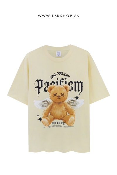 Oversized Bear Angel Begie  T-shirt  cx2